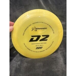 Prodigy‎ D2 Pro Distance Driver NEW 750 Plastic Yellow Black Disc Golf 174g PDGA